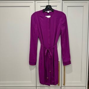 Diane Von Furstenberg silk purple tie dress